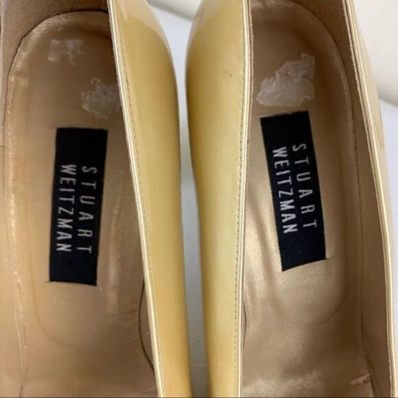Stuart Weitzman Gold Patent Evening Pumps 10.5 - Picture 11 of 12